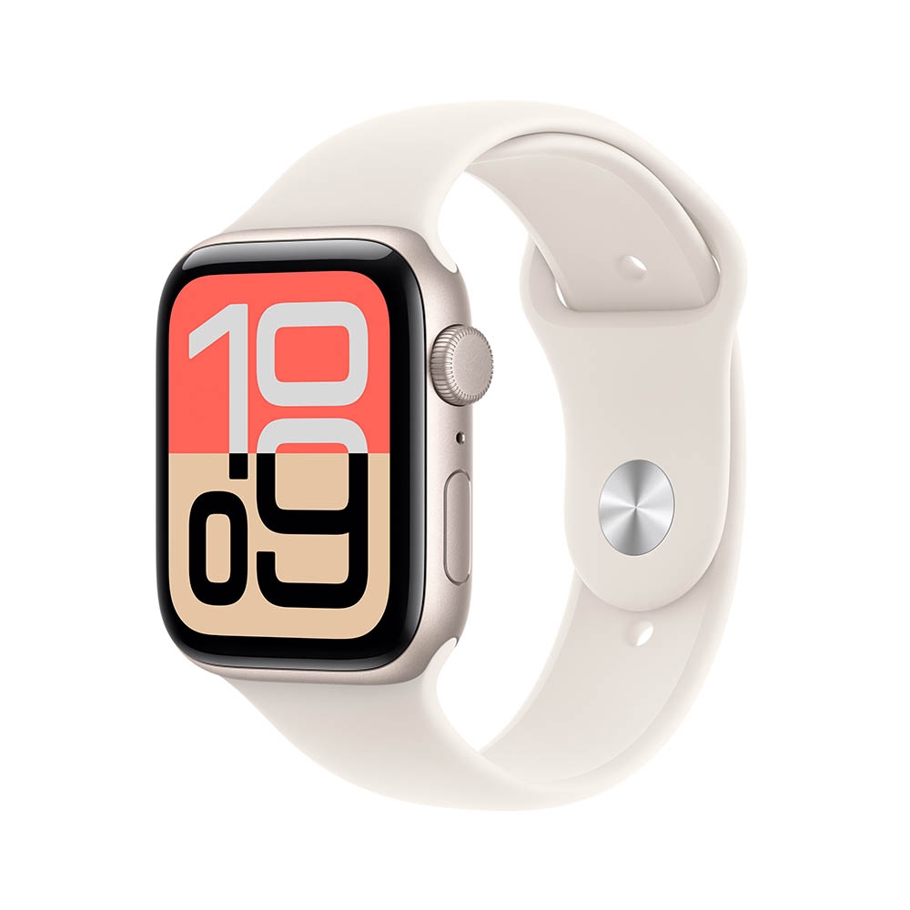 Apple Watch SE 3 GPS 44mm Starlight Aluminum Case with Starlight Sport Band - M/L price comparison Qatar – cheapest at Noon