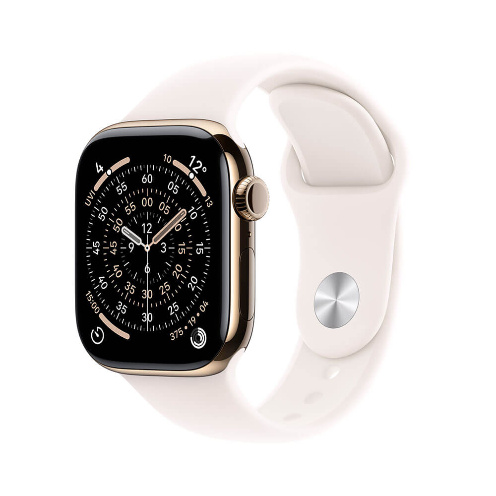 Apple Watch Series 11 GPS + Cellular 42mm Gold Titanium Case with Light Blush Sport Band - M/L price comparison Qatar – cheapest at Al Anees