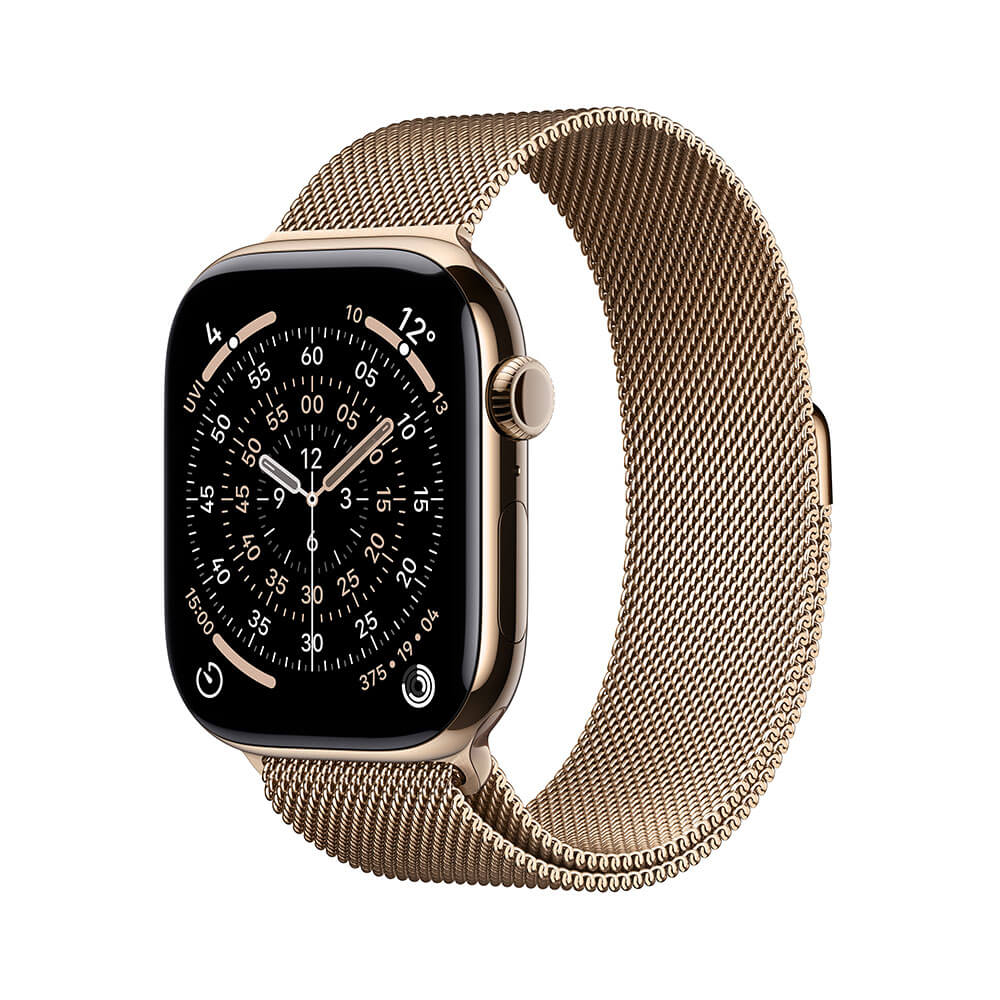 Apple Watch Series 11 GPS + Cellular 42mm Gold Titanium Case with Gold Milanese Loop price comparison Qatar – cheapest at Gait