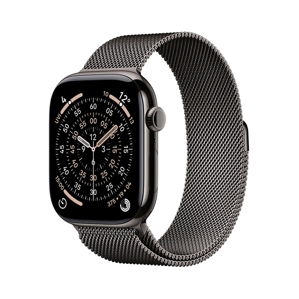 Apple Watch Series 11 GPS + Cellular 46mm Slate Titanium Case with Slate Milanese Loop - S/M price comparison Qatar – cheapest at Noon