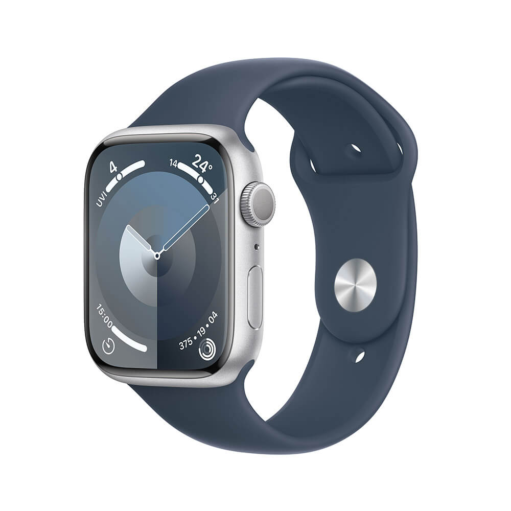 Apple Watch Series 9 GPS/Wi-Fi 45mm Silver – Sport Band M/L price comparison Qatar – cheapest at Microless