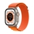 Apple Watch Ultra هيكل تيتانيوم مع حزام Alpine Loop برتقالي