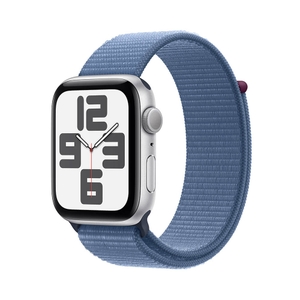 Apple Watch SE 2023 Silver Aluminium Case with Winter Blue Sport Loop
