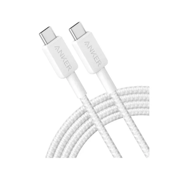 Anker USB-C to USB-C Cable (1.8m, 240W,Braided) - White