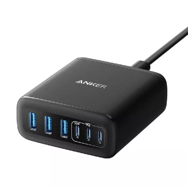 Anker Charger Hub (112W, 6 Ports, GaN) - Black