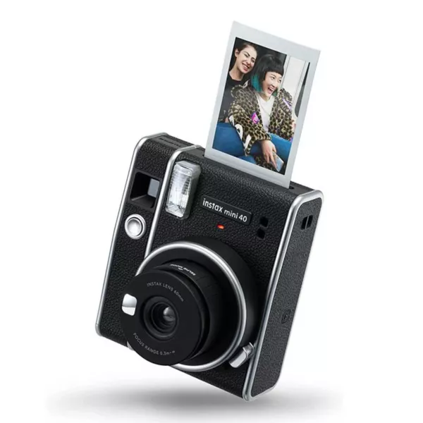 Fujifilm Instax Mini 40 Instant Camera Bundle (+1 Film Pack) - Black