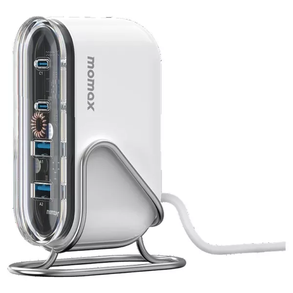 Momax 1-Charge Flow PD 80W 4-Port GaN Desktop Charger - White