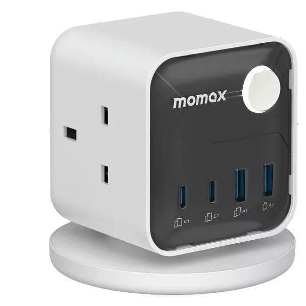 Momax 1-Charge Work Flow 3-Outlet Power Cube with USB - White