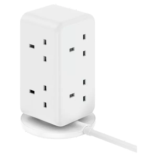 Momax 1-Charge Work Flow 6-Outlet Digital Display Power Tower - White