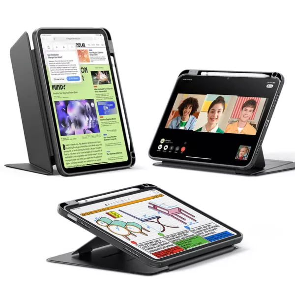 ESR Flip Magnetic Case with Pencil Holder for iPad(A16)-Black