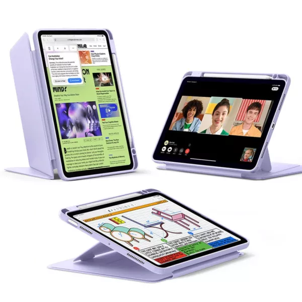 ESR Flip Magnetic Case with Pencil Holder for 11-inch iPad Air Purple