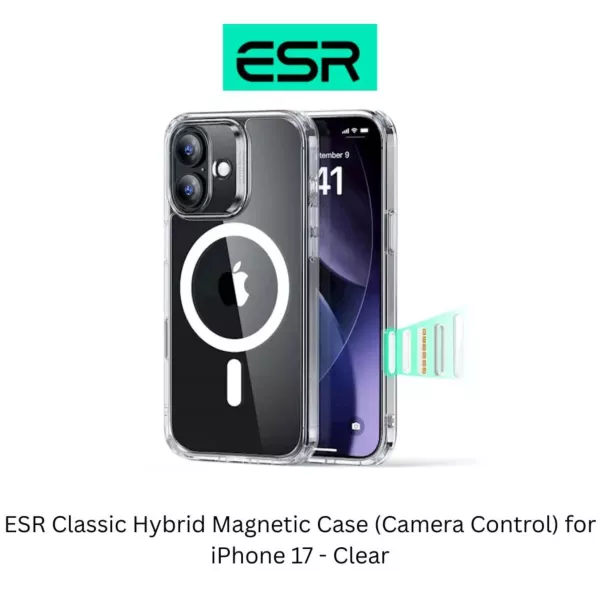 ESR Classic Hybrid Magnetic Case for iPhone 17 - Clear