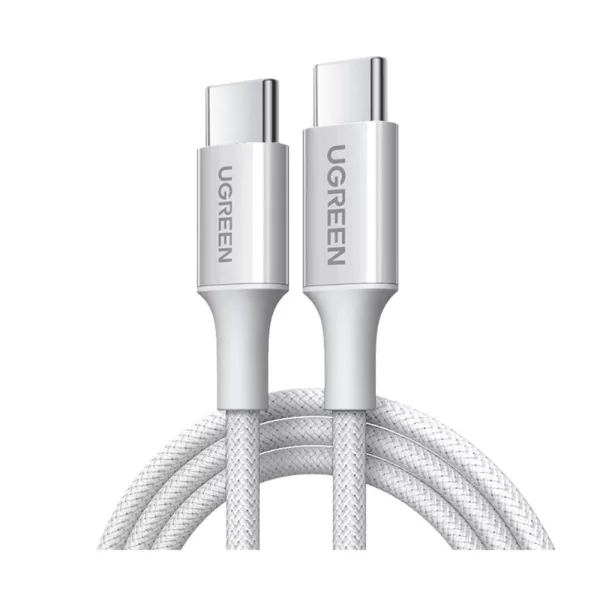 UGreen USB-C to USB-C 3A/60W Braided Cable White