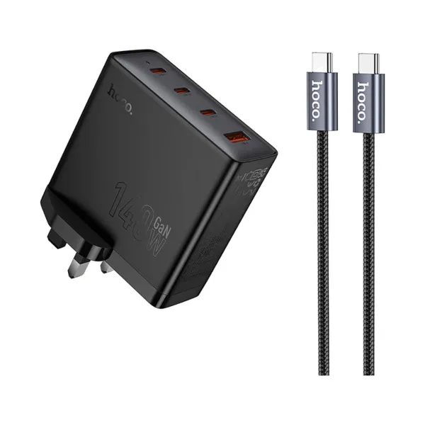 Hoco 140W Fast Charger with USB-C to USB-C Cable