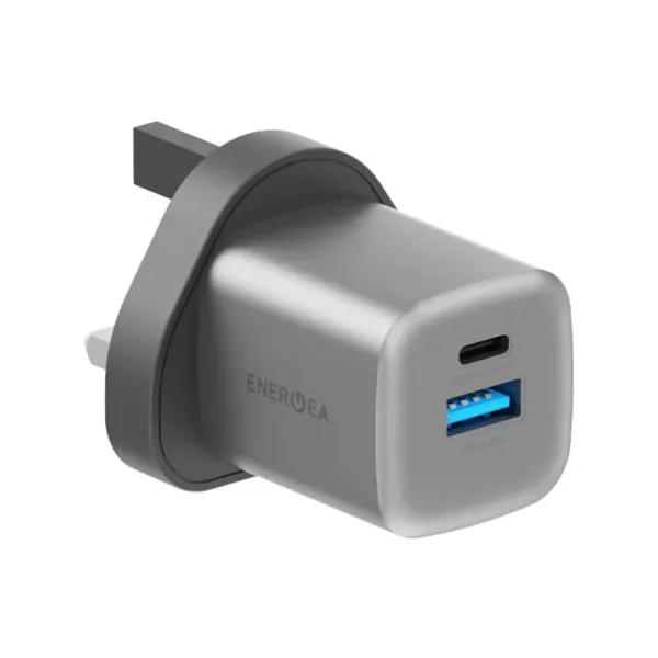 Energea Ampcharge GaN 35W UK Wall Charger - Gunmetal