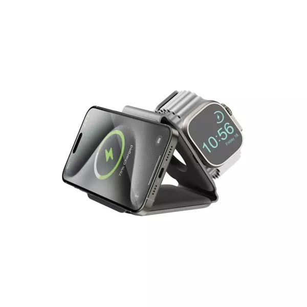 Energea GoMag Trio Plus 3-in-1 Wireless Charger - Gray