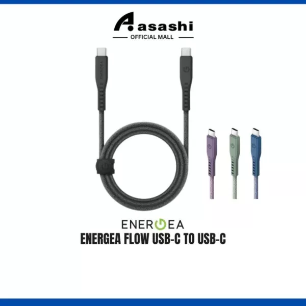 Energea Flow USB-C to USB-C 240W 20Gbps Cable with MCT (1m) - Black