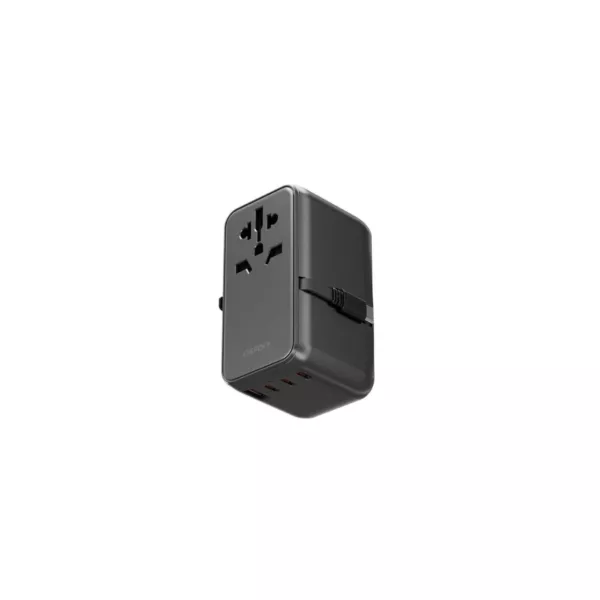 Energea TravelWorld GaN 85W Adapter - Gunmetal
