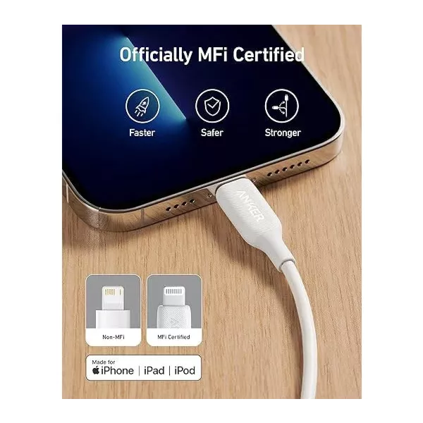 Anker PowerLine III USB-A - Lightning Cable (2m) - White