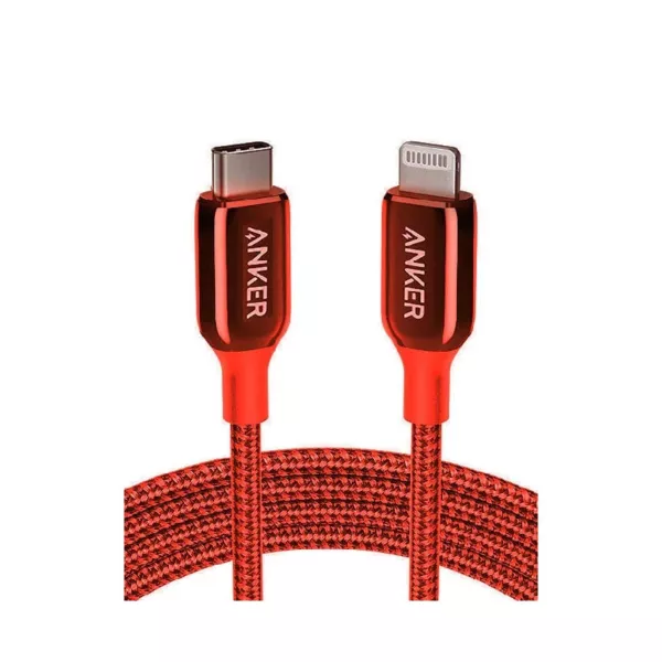 Anker PowerLine + III USB-C to Lightning (1.8m/6ft) - أحمر