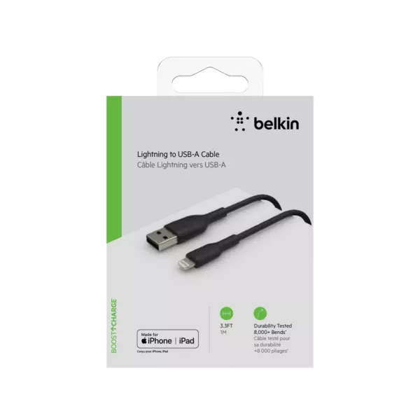 Belkin Pvc Lightning TO USB-A Cable - (1m) Black