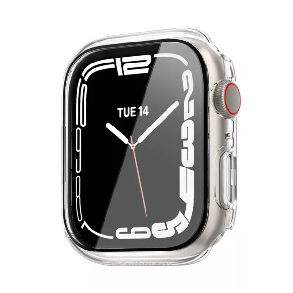 SwitchEasy Nude Tempered Glass Hybrid Case for Apple Watch 45mm - Clear