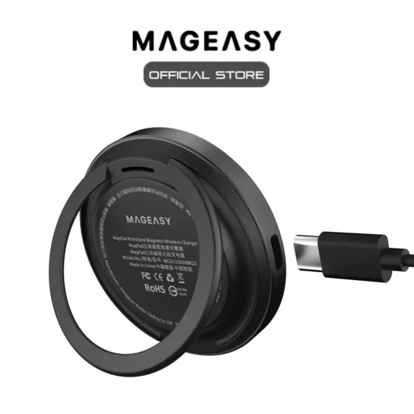 MagEasy MagPad Snap-On Wireless Charger - Black