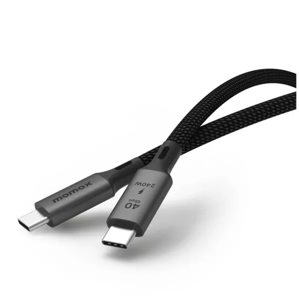 Momax Elite 240W USB-C to USB-C USBB4 Cable (1m) - Black