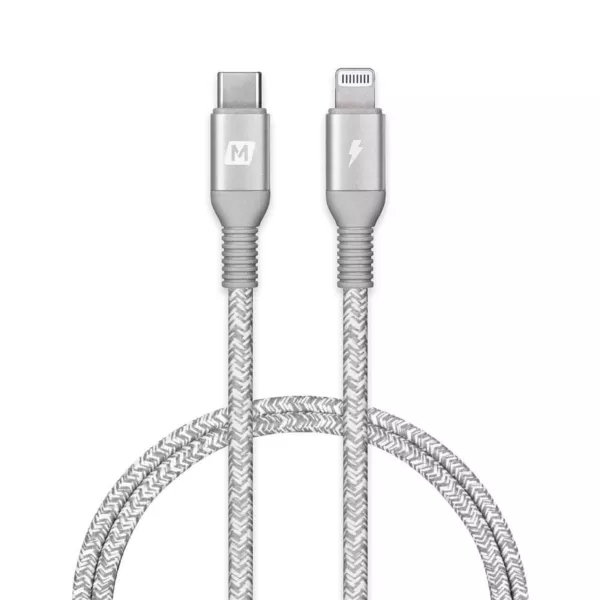 Momax - Elite - USB-C to Lightning (1.2m) Triple Braided (Silv