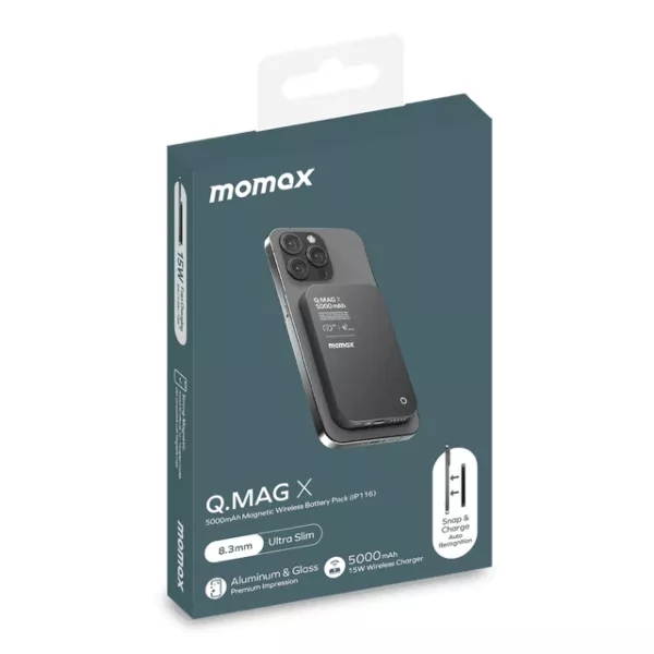 Momax Q.Mag Minimal 5K MagSafe Power Bank