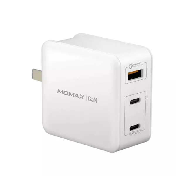 Momax - OnePlug 3-Port 65W GaN Fast Charger - White