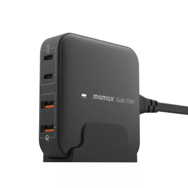 Momax OnePlug 70W PD GaN 4 Desktop Charger - Black