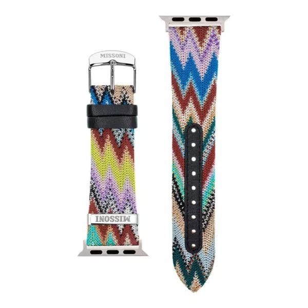 Missoni Zigzag Fabric Ardillon Apple Watch 38-41mm Strap SL - Multicol