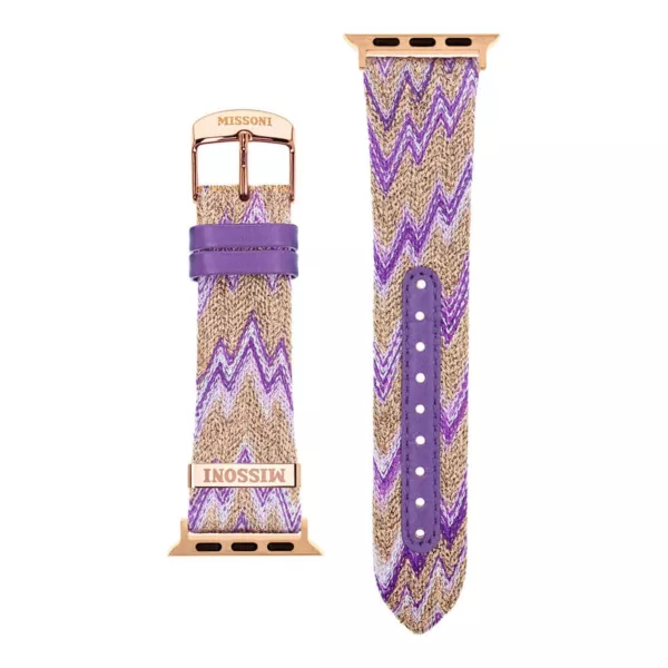 Missoni Zigzag Fabric Ardillon Apple Watch 38-41mm Strap GL - Multicol