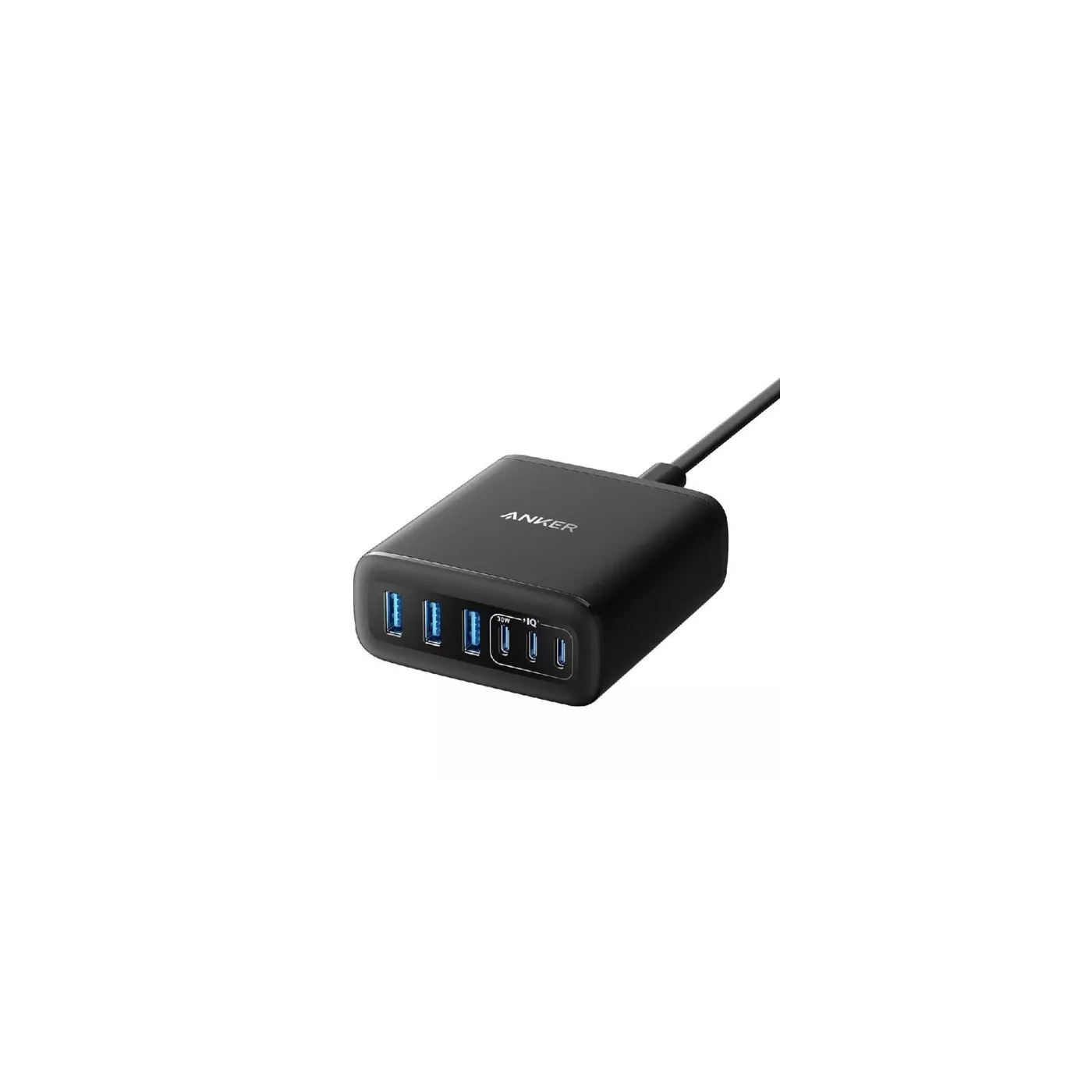 Anker Charger Hub (112W, 6 Ports, GaN) - Black
