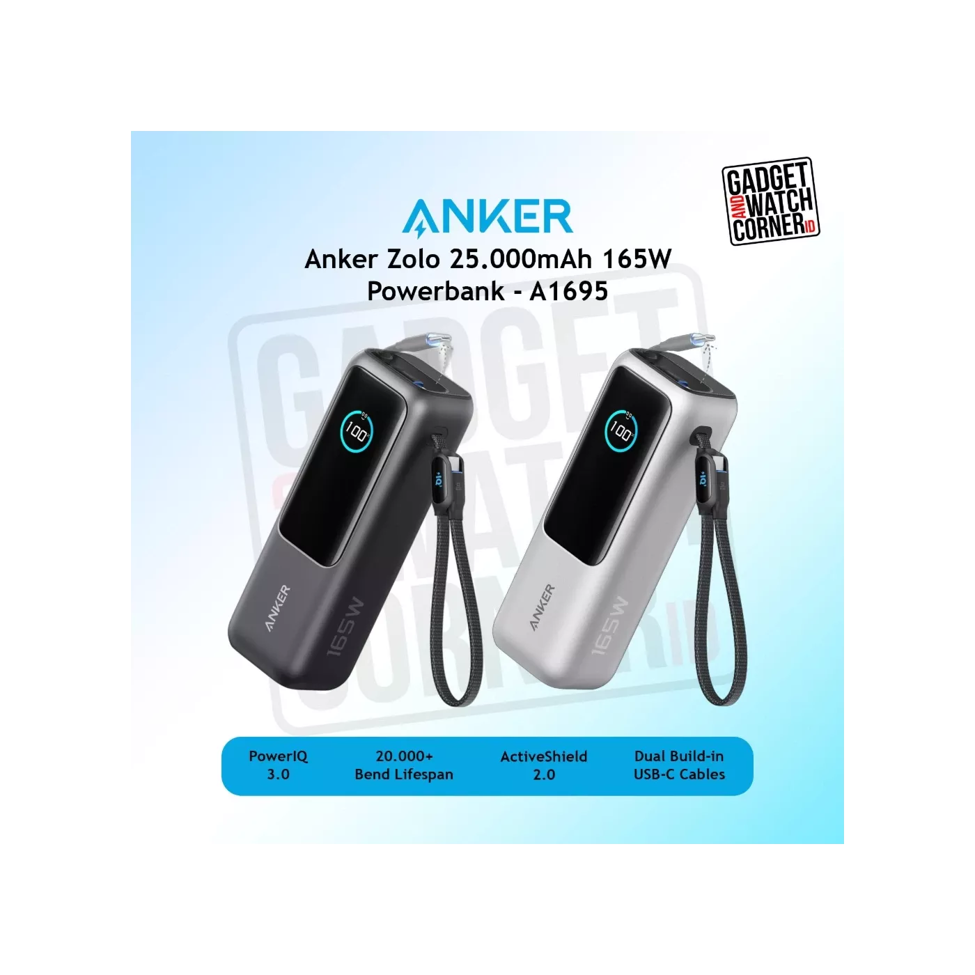 Anker Zolo Power Bank ( with Retractable Cable)