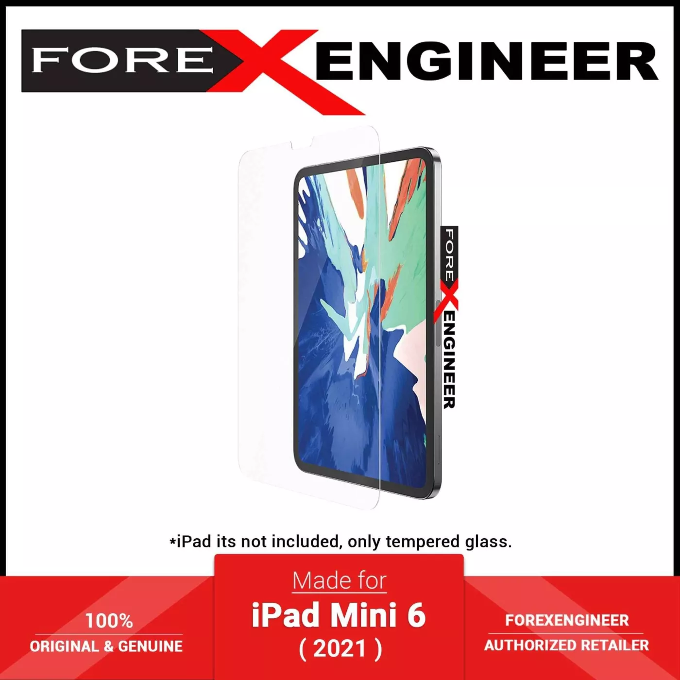 AmazingThing iPad mini 7 2024 8.3 Fully Covered Radix Clear Glass