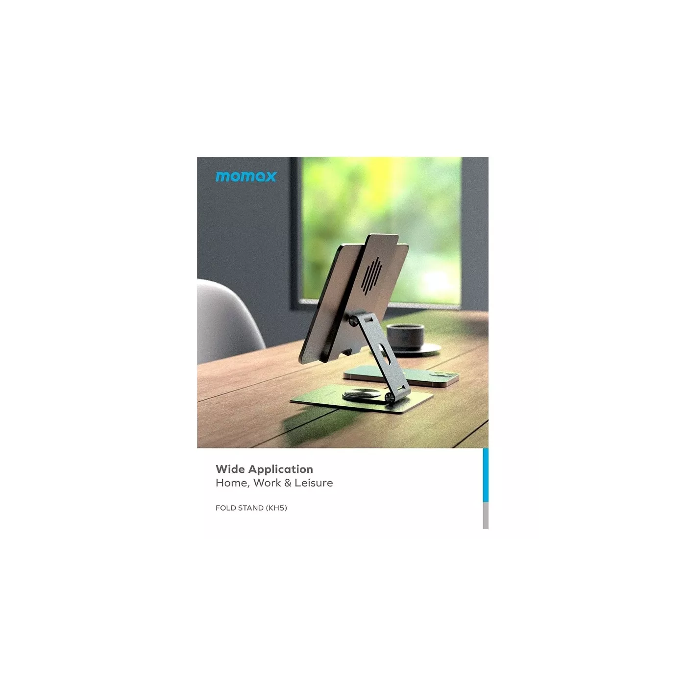 Momax Fold Stand Rotatable Phone & Tablet Stand - Gray