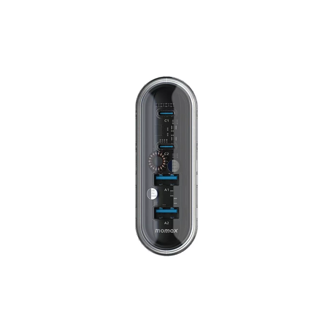 Momax 1-Charge Flow PD 80W 4-Port GaN Desktop Charger - White