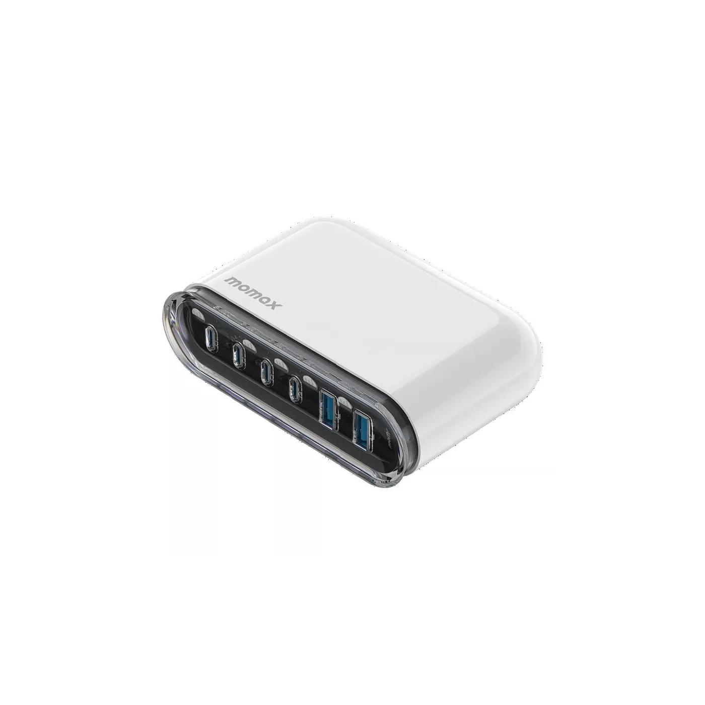 Momax 1-Charge Flow Plus PD 120W 6-Port GaN Desktop Charger - White