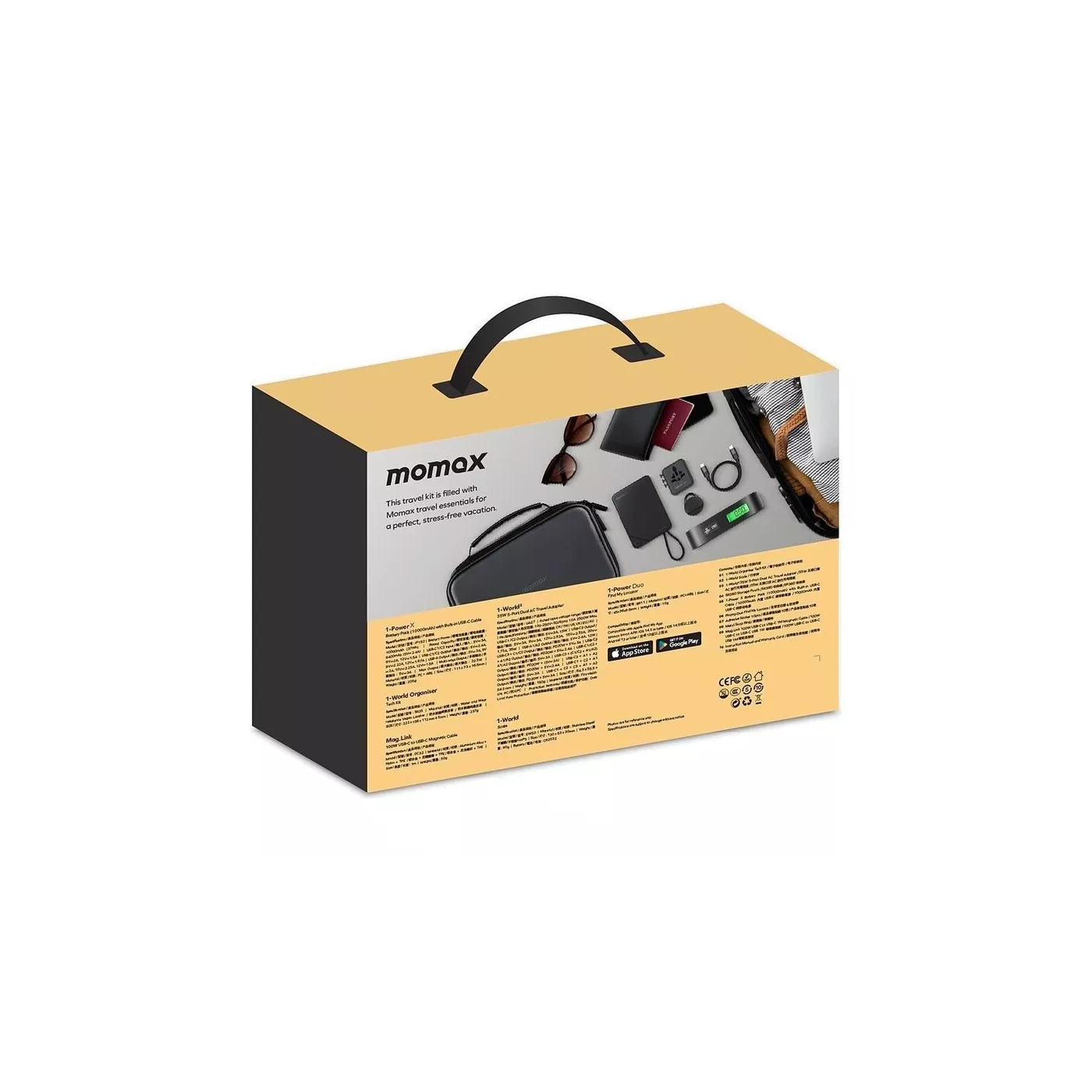 Momax Bundle Set (Travel Adapter + Charger + Cable + Power Bank + Power Strip)