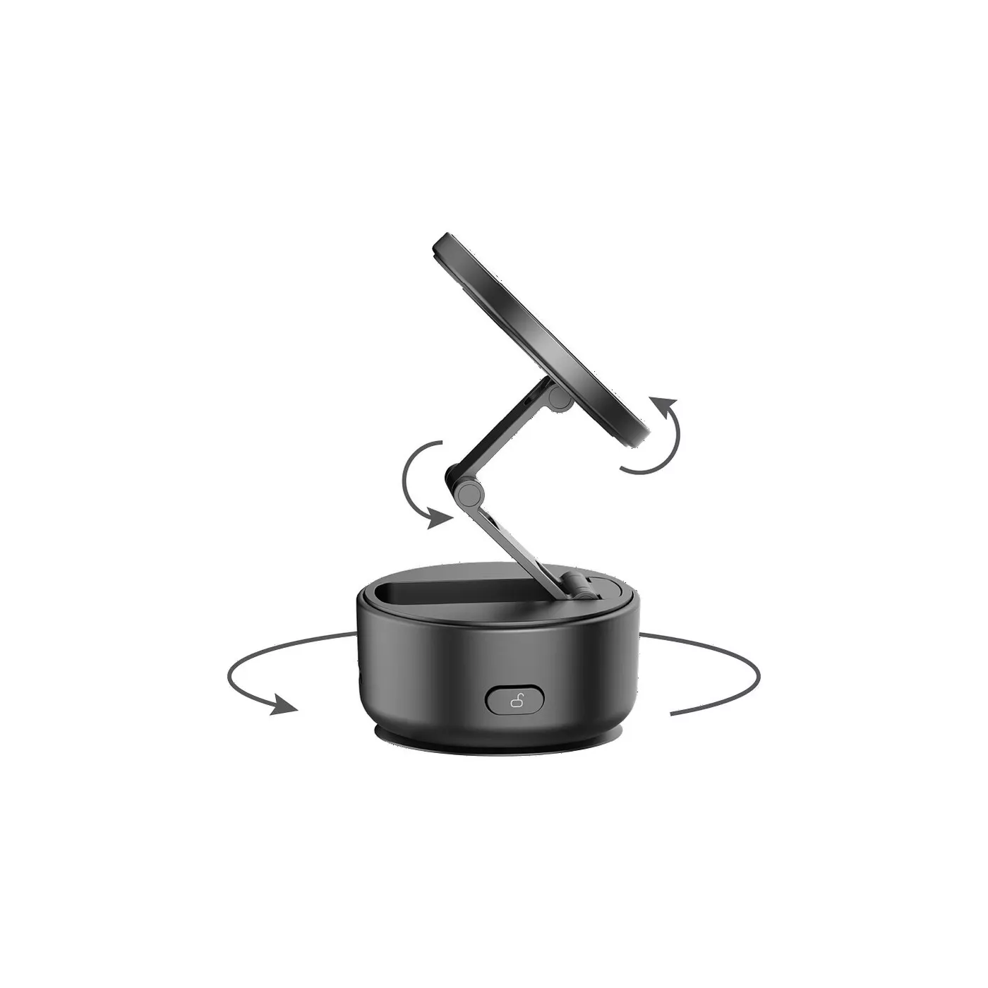 Momax 1-Snap Go Auto Suction Magnetic iPhone Stand - Black