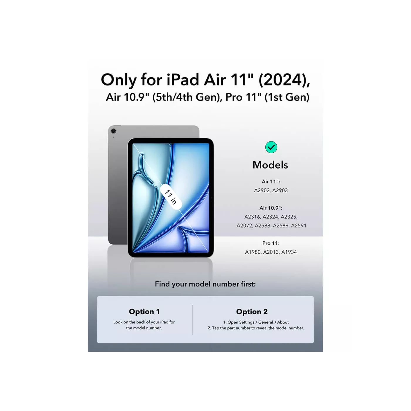 ESR Magnetic Case for iPad Air 11-inch (2025) Forest Green