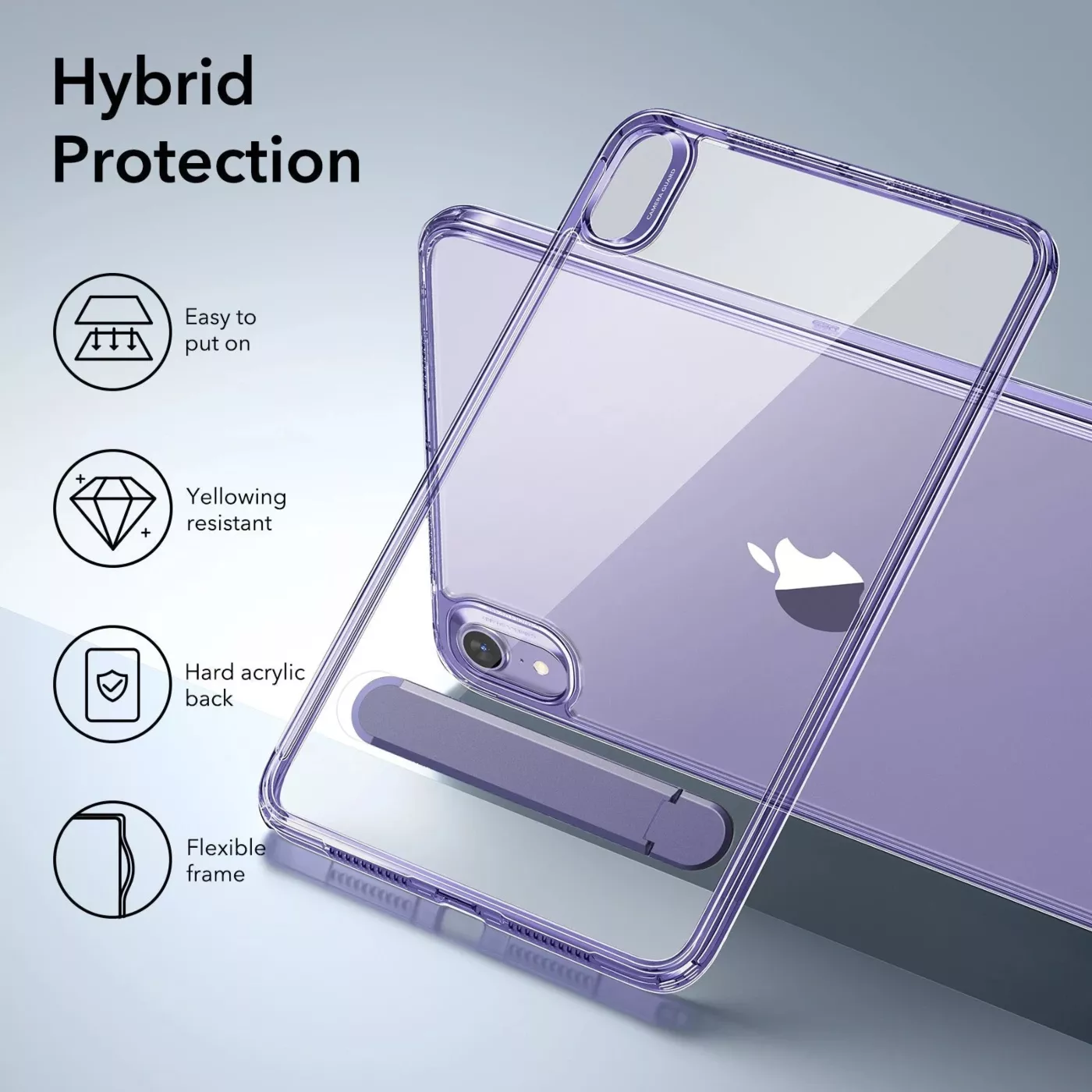 ESR Boost Kickstand Case for iPad mini 7/mini 6 - Clear