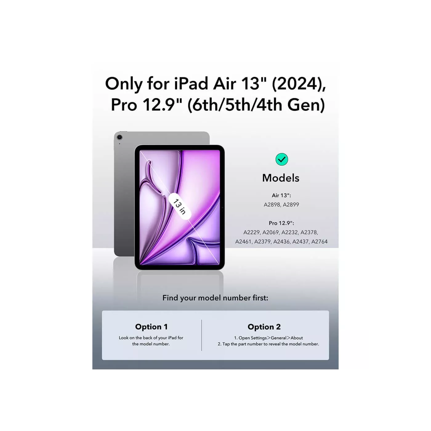 ESR Magnetic Case for iPad Air 13-inch(2025) Lavender
