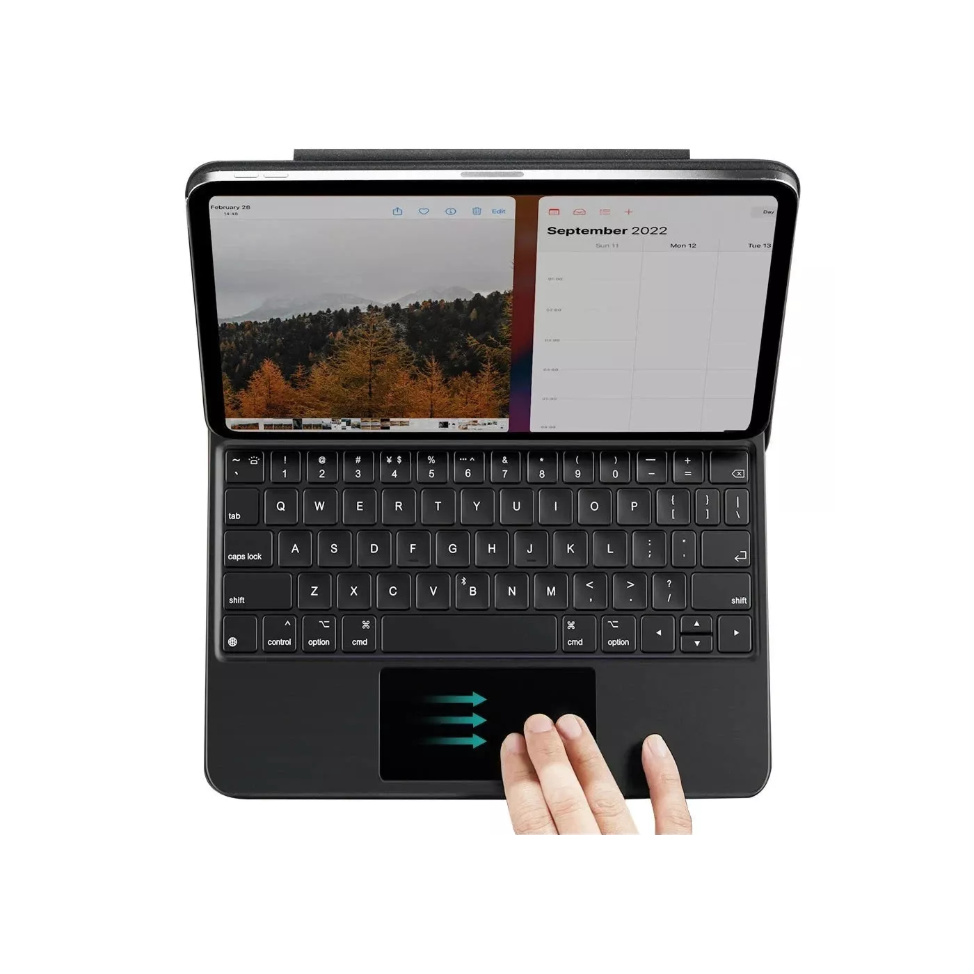 ESR Rebound Mag Keyboard (US) Case iPad (A16) - Black