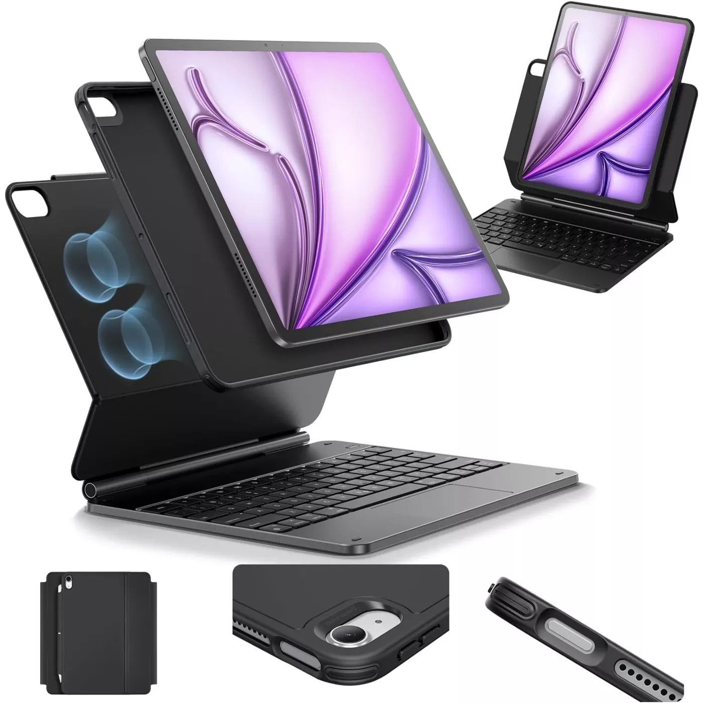 ESR Rebound Mag Keyboard (US) Case 13-inch iPad Air M3 Black