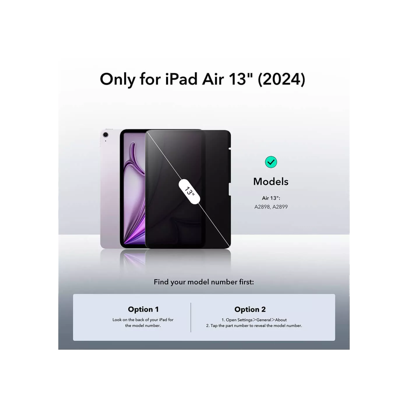 ESR Magnetic Privacy Screen Protector for 13-inch iPad Air M2
