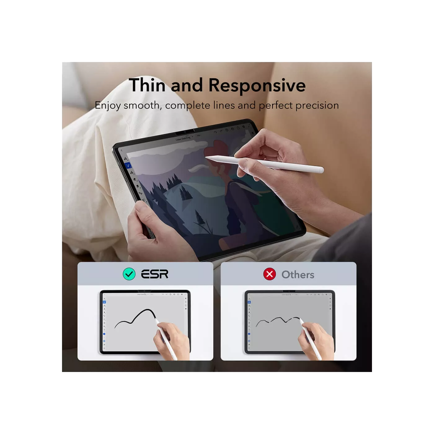 ESR Magnetic Privacy Screen Protector for 13-inch iPad Air M2
