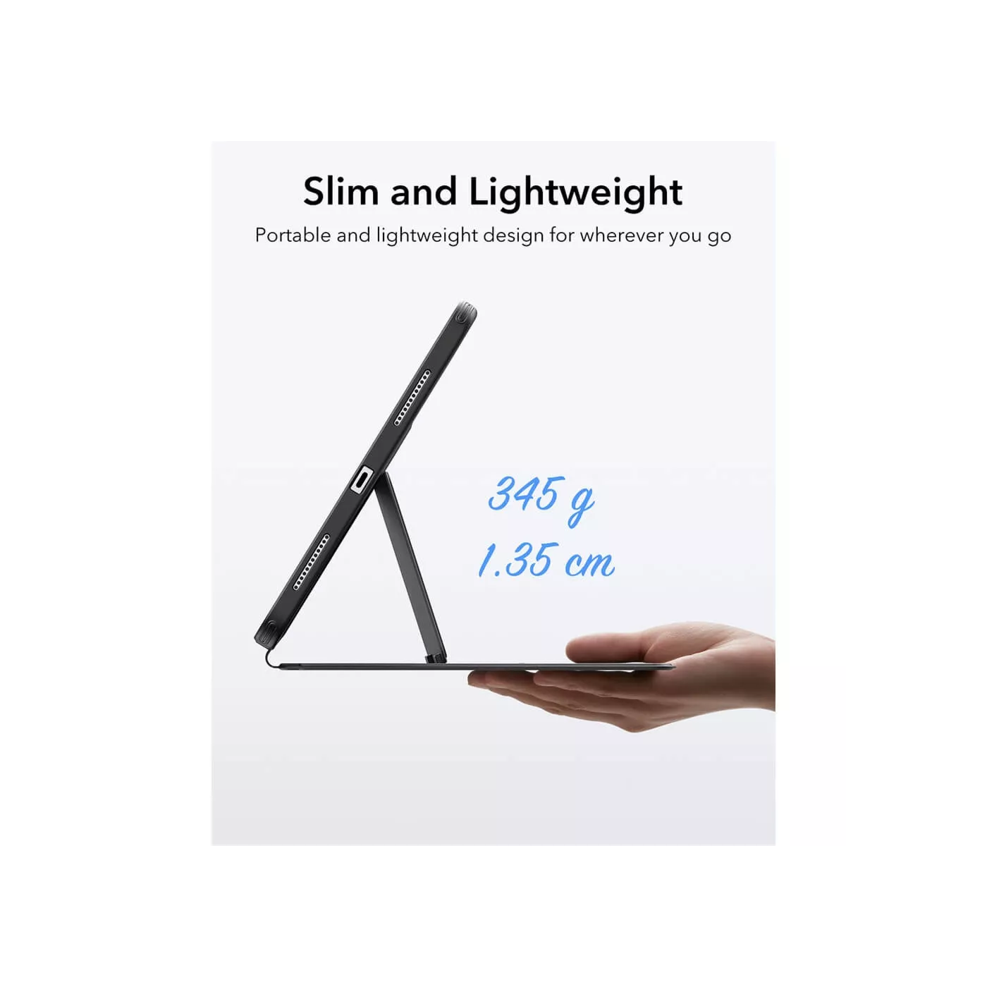 ESR Flip Magnetic Case with Pencil Holder for iPad(A16)-Black